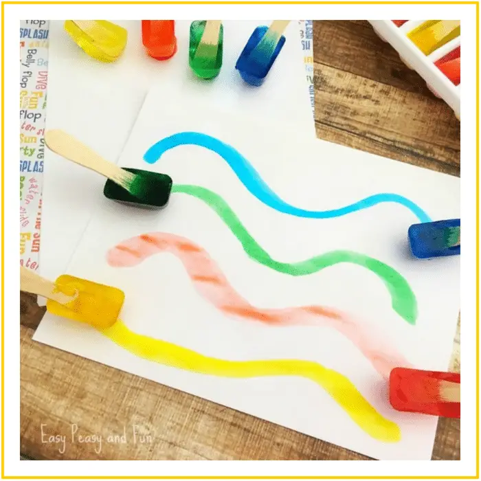 PAINTING WITH ICE-20 OF THE BEST SUMMER ACTIVITIES FOR TODDLERS