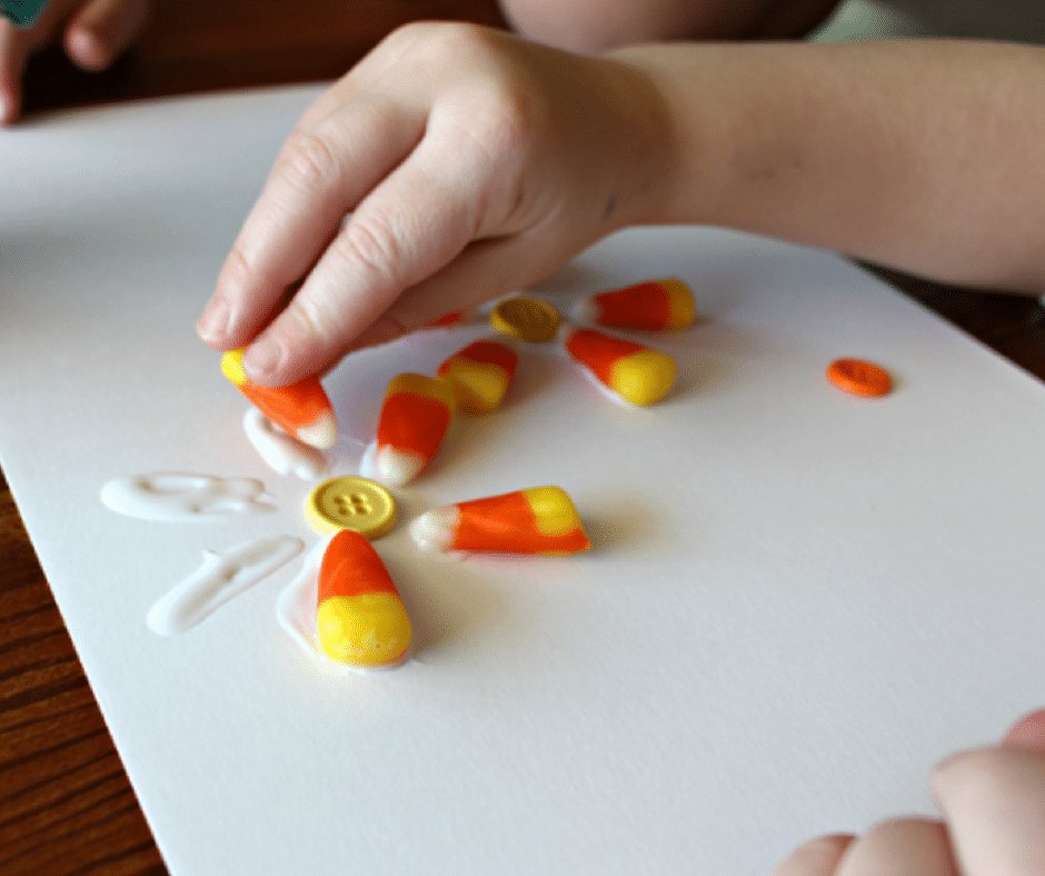 Candy Corn Flowers - Halloween Crafts for Toddlers