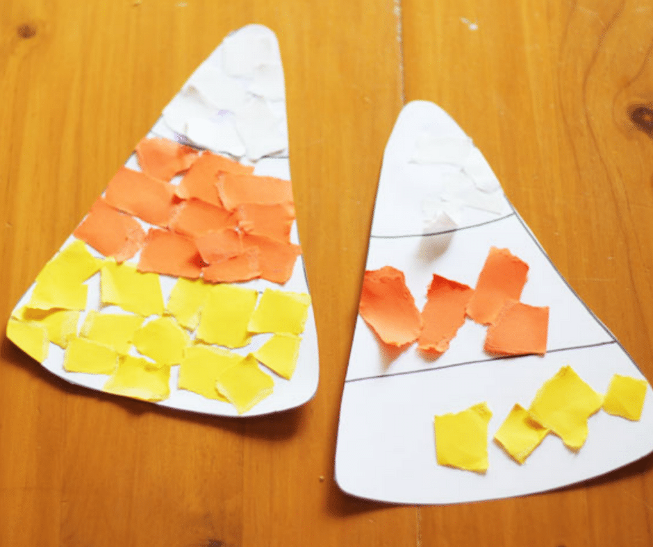 Candy Corn Halloween Craft - Halloween Crafts for Toddlers