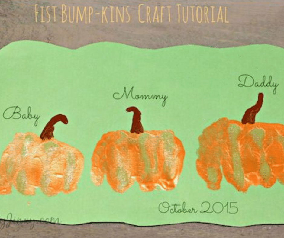 Fist-bumpkins Pumpkin Craft - Halloween Crafts for Toddlers