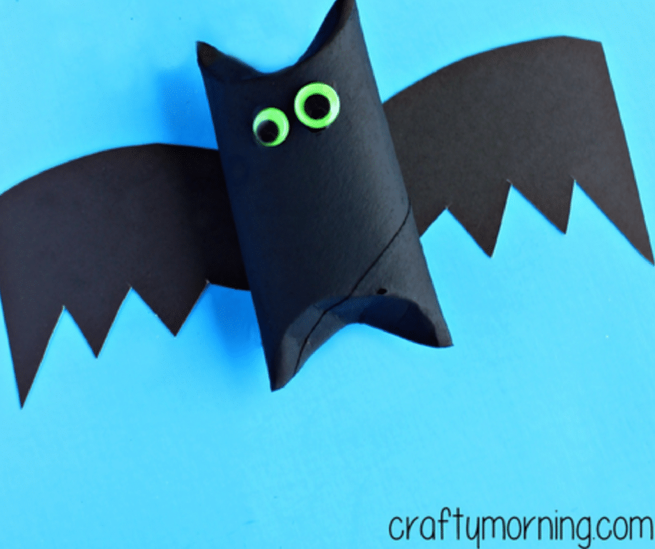 Toilet Paper Roll Bat - Halloween Crafts for Toddlers