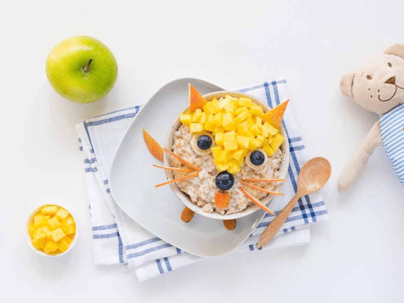 Kids Oatmeal with Fox Face