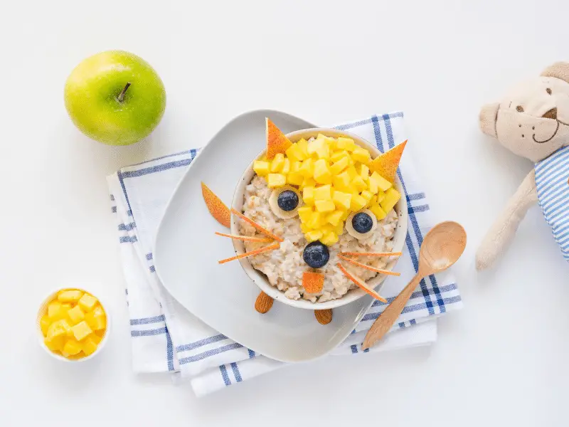 Kids Oatmeal with Fox Face